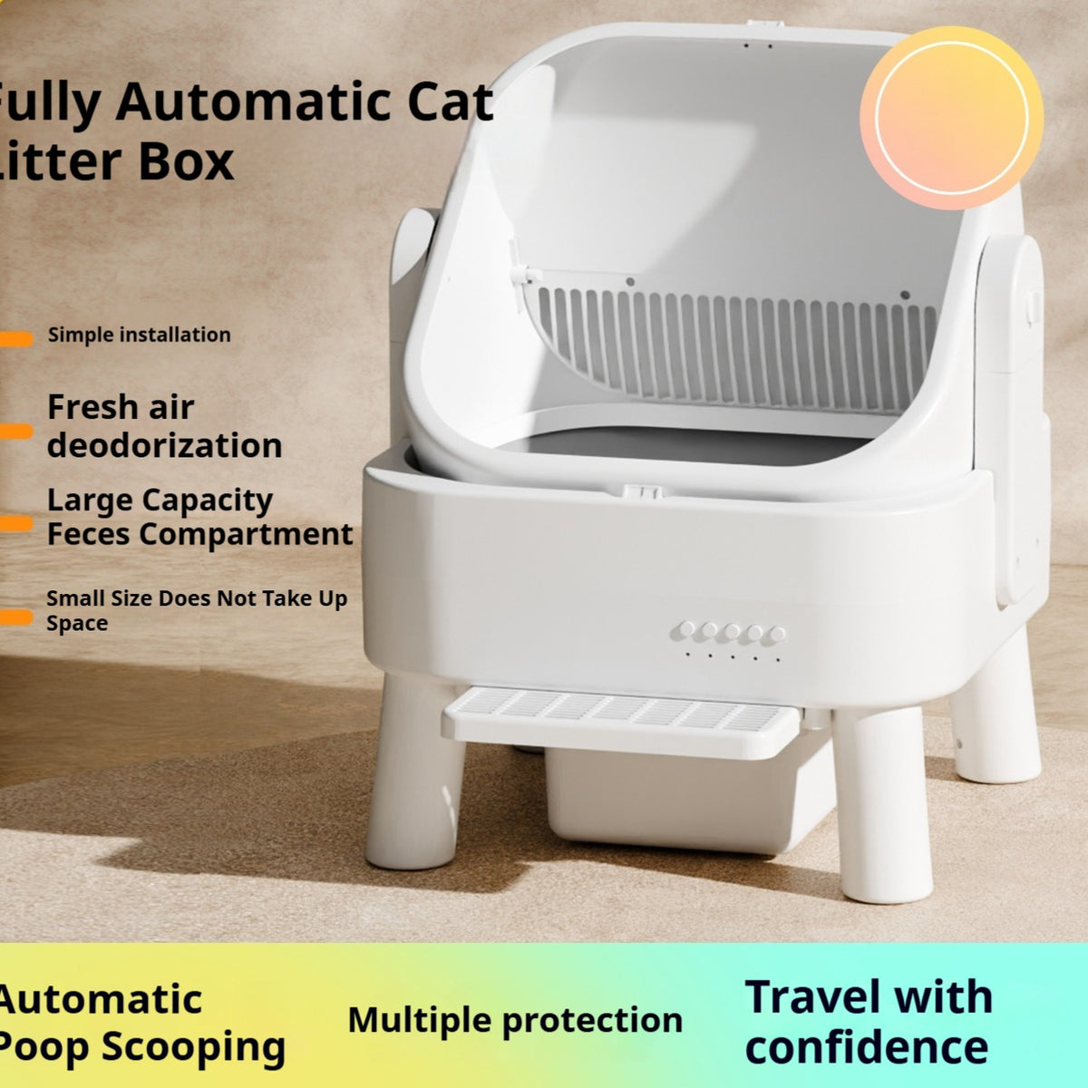 Automatic Intelligent Oversized Litter Box