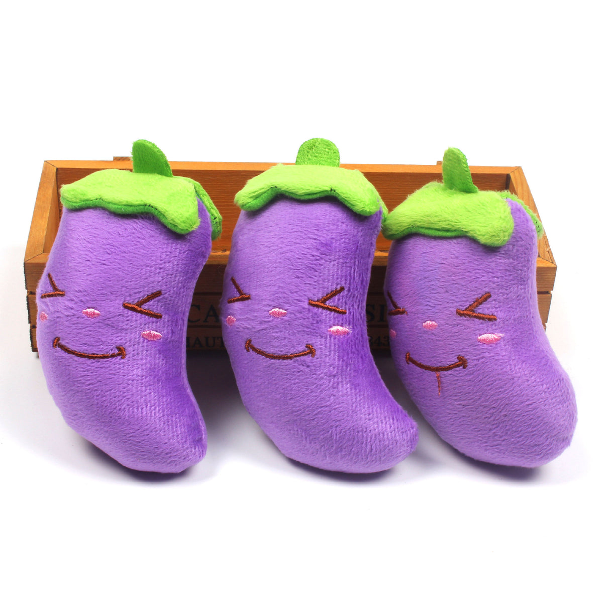 Plush Eggplant Simulation Toy for Pets