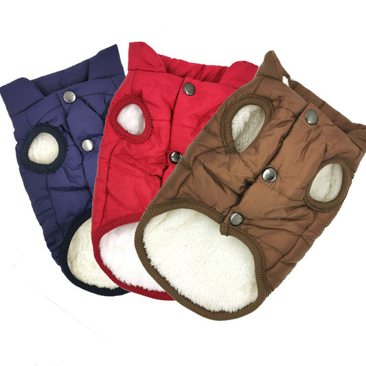 Thickened Warm Cotton Coat Dog Vest for Autumn/Winter