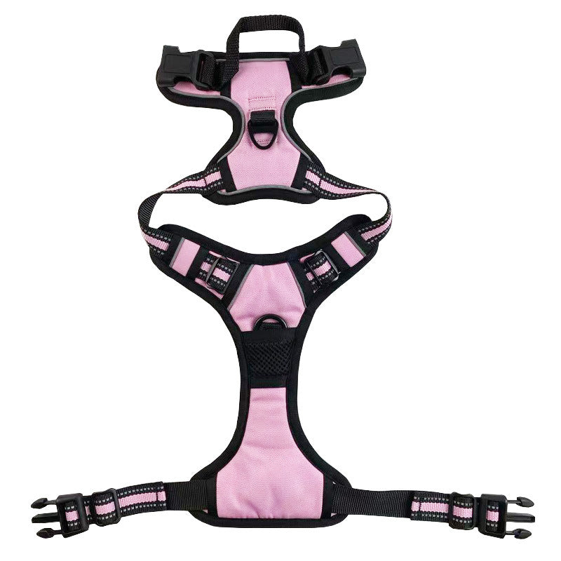 Reflective Nylon Chest and Back Harness for Dogs