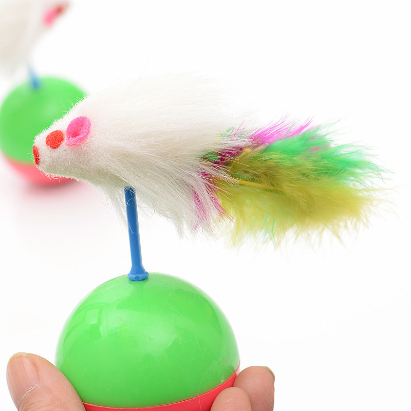 Plush Mouse Wobble Toy for Cats and Pets