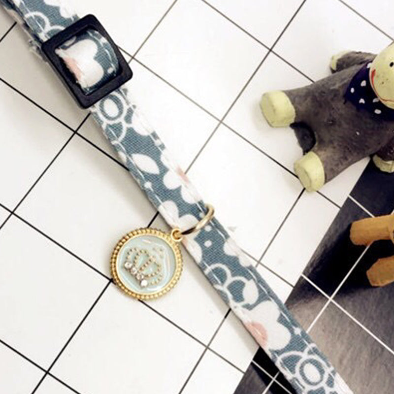 Adjustable Floral Pet Collar with Sweet Design