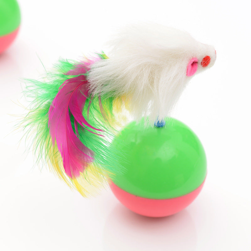 Plush Mouse Wobble Toy for Cats and Pets